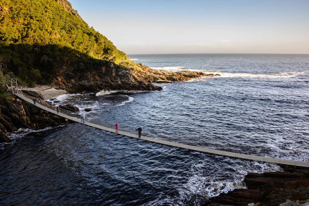 Pont suspendu à Storms River, dans le secteur de Tsitsikamma.