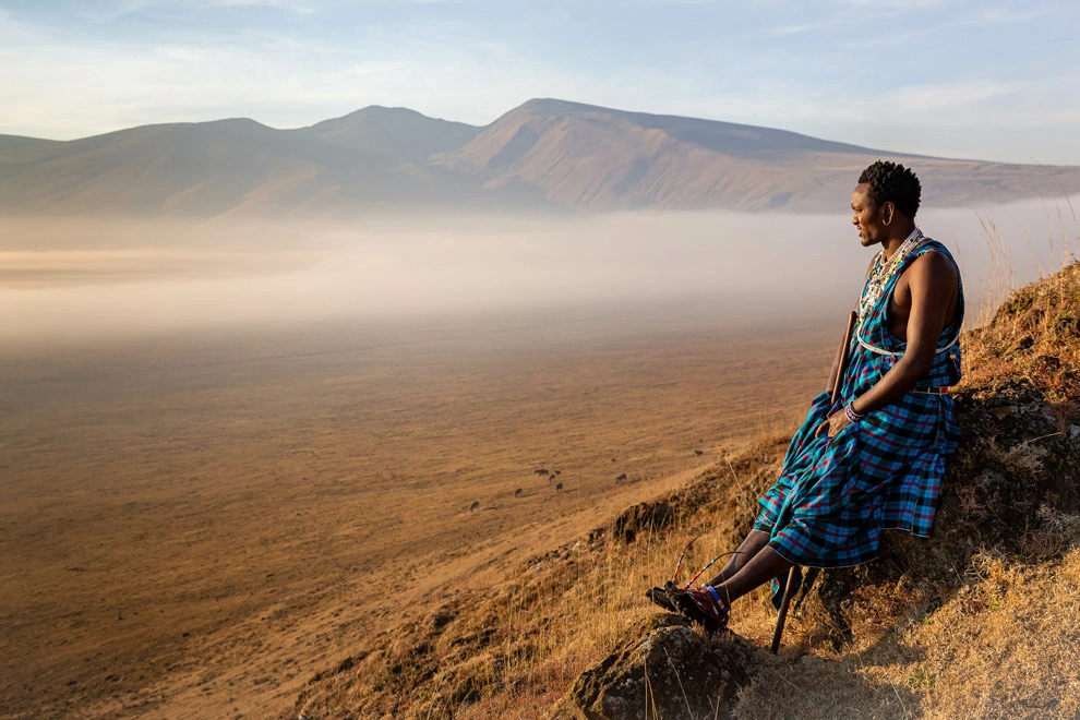 Guide Maasai en Tanzanie
