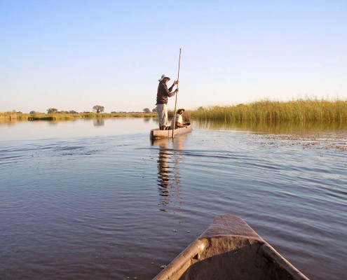 Mokoro dans le Delta de l'Okavango